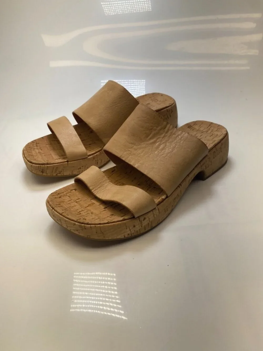 Kork-Ease Women's Alia Brown Terra Leather Strap Cork Heel Sandal Sz  10